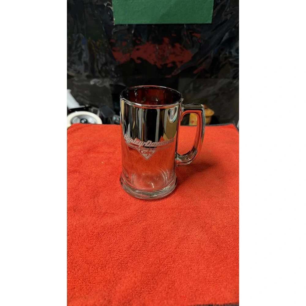Harley-Davidson Las Vegas Glass Beer Mug Heavy Clear Barware